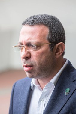 Kiev, Ukrayna - 12 Eylül 2015: Parti lideri 