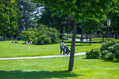 Viyana, Avusturya - 26 Mayıs: İnsanlar pop dinleniyor ve dinleniyor