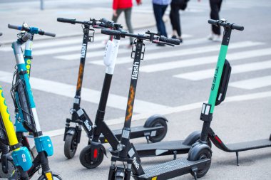 Viyana, Avusturya-Mayıs 26: modern şehir taşımacılığı-Kiralık elektrik 