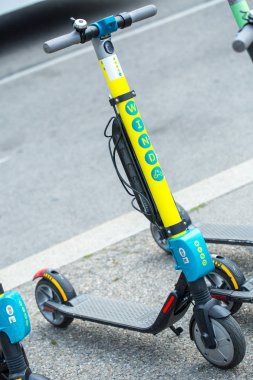 Viyana, Avusturya-Mayıs 26: modern şehir taşımacılığı-Kiralık elektrik 