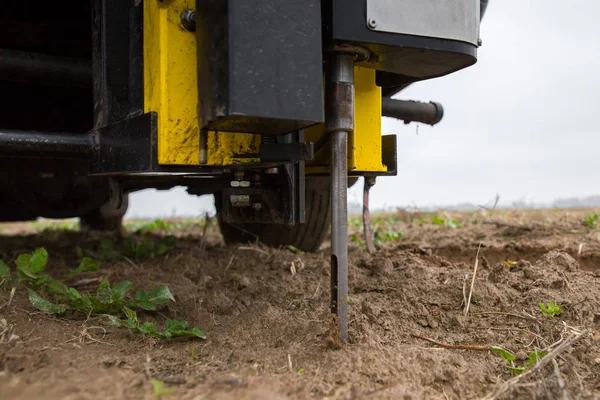 Soil Sampling. Automated probe for soil samples taking sample wi — Stock Photo, Image