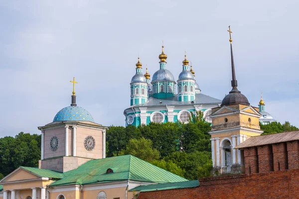 Centrální Historická Část Starobylého Města Smolensk Architektonický Soubor Nanebevzetí Panny — Stock fotografie