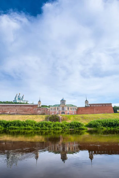 Centrální Historická Část Starobylého Města Smolensk Pozůstatky Obranných Budov Katedrála — Stock fotografie