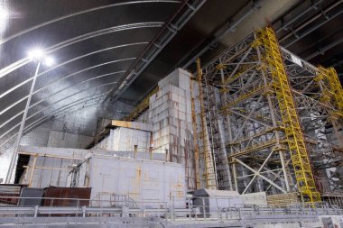 Çernobil Yasaklama Bölgesi, Ukrayna - JUL 02, 2019: EBRD 'nin Yeni Güvenli Bölge ziyareti, 2 Temmuz 2019 