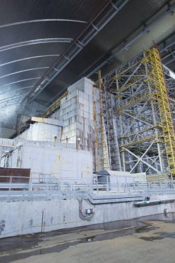 Çernobil Yasaklama Bölgesi, Ukrayna - JUL 02, 2019: EBRD 'nin Yeni Güvenli Bölge ziyareti, 2 Temmuz 2019 