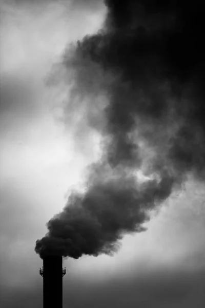 Daños Ambientales Contaminación Del Aire Humo Negro Pipa —  Fotos de Stock