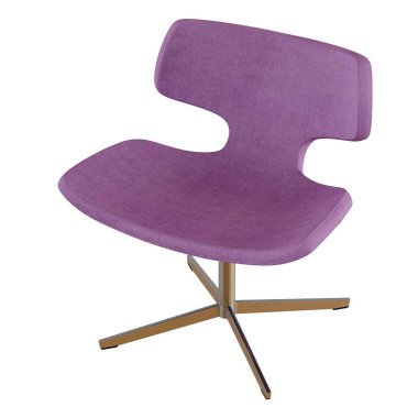 Saydam bir arka plan 3d render sandalyede