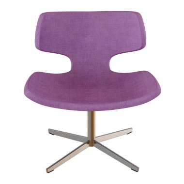 Saydam bir arka plan 3d render sandalyede