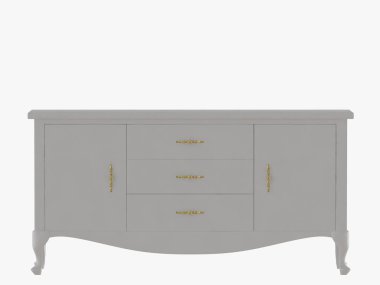 Beyaz Çekmeceli beyaz bir arka plan üzerinde 3d render