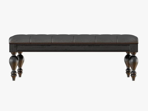 Leather Coffee Table Carriage Screed Gray Rendering — Stock Photo, Image