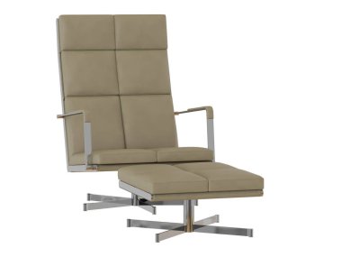 Bej ofis sandalye ve kabarık 3d render