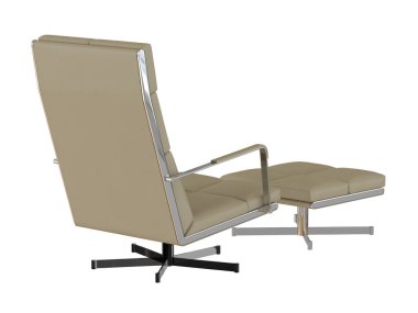 Bej ofis sandalye ve kabarık 3d render