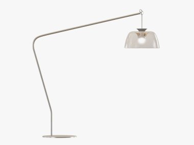 Zemin lamba 3d render Ofis Masası beyaz arka planda 3d render