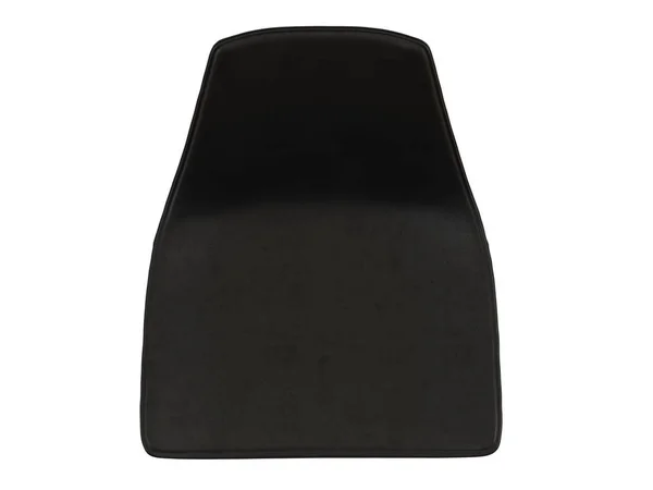 Fauteuil Cuir Noir Rendu Sur Fond Blanc — Photo