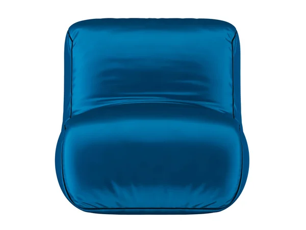 Miękkie Niebieskie Krzesło Wykonane Jedwabiu Renderowania — Zdjęcie stockowe