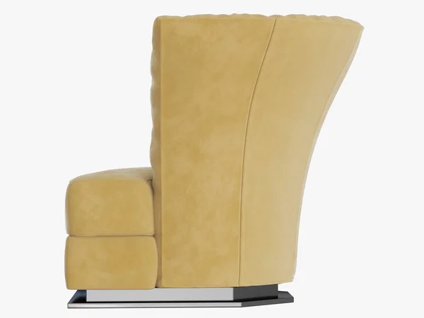 Soft Brown Armchair Captone Side View Rendering — Stock Photo, Image