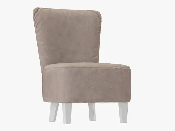 Yumuşak Sandalye Beyaz Bacaklarını Render Ile — Stok fotoğraf
