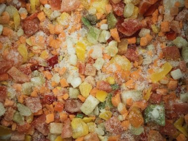 Sebze mağaza buzdolabında donmuş lecho