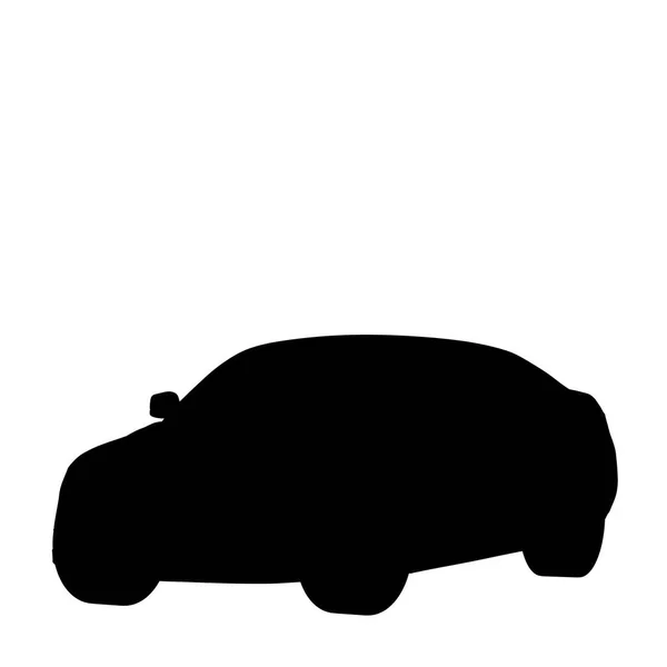 Silhouette des Autos auf weißem Hintergrund 3d — Stockfoto