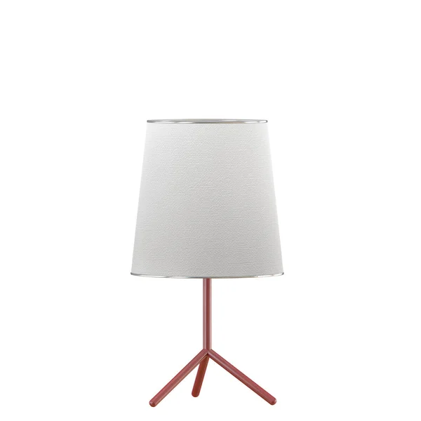 Table lamp with lampshade on a white background 3d — Stock Photo, Image