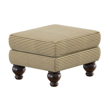 Damalı kumaş puf izole arka plan 3d render