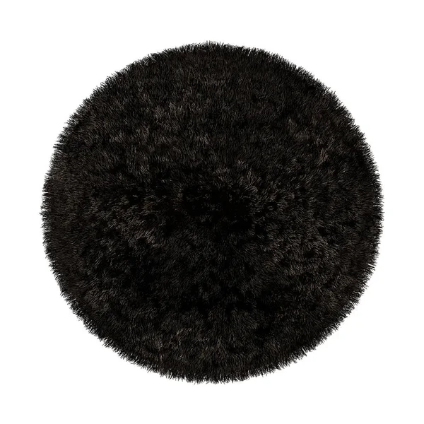 Tapete de lã redonda cinza isolado fundo 3d — Fotografia de Stock