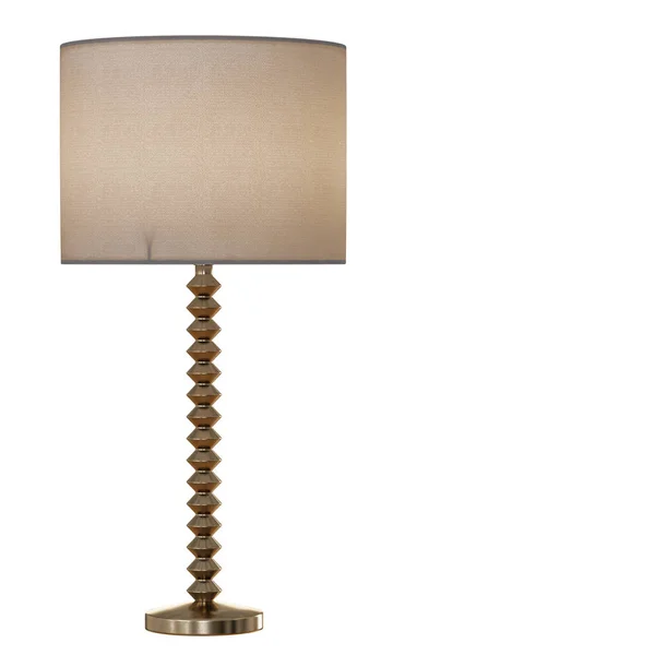 Lampada da tavolo base in metallo isolato sfondo 3d — Foto Stock