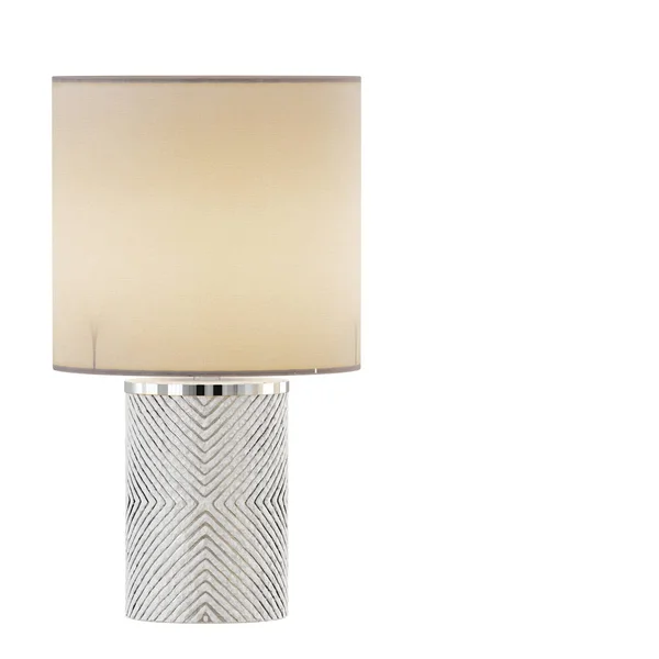 Tisch weiße Lampe auf weißem Hintergrund 3d-Rendering — Stockfoto