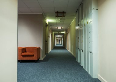 Rosa Khutor üzerinde otelde uzun boş koridor