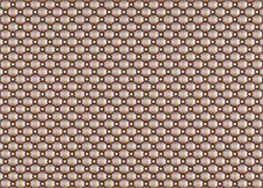 Sarı düğmeli açık kahverengi örtülü arka plan paneli. 3B görüntüleme