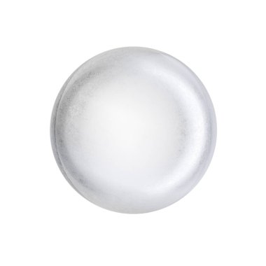 Beyaz arka planda bir top şeklinde buz. 3B görüntüleme