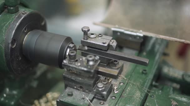 Production of watches, metalwork, the process of milling steel parts by CNC machine. — Stock Video