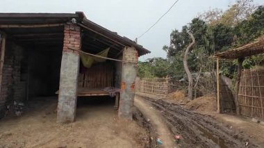 Bihar, Hindistan 'da geleneksel Madhubani Köy Düzenleme