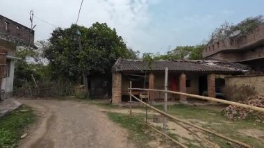 Bihar, Hindistan 'da geleneksel Madhubani Köy Düzenleme