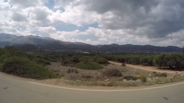 Водіння на криті, острів Греції, концепція подорожей — стокове відео