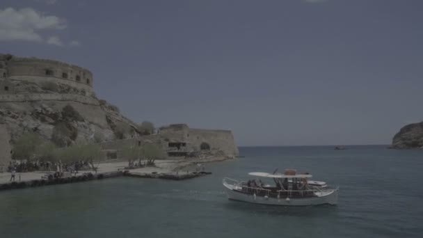 그리스어 섬 크루즈 그리스 해안 영감 풍경 크레타 여행 spinalonga — 비디오