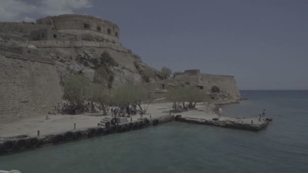 Ilhas Gregas Cruzeiro Grécia Costa Inspiração Paisagem creta viagem para spinalonga — Vídeo de Stock