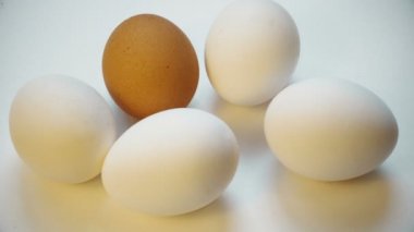 Farklı renk yumurta çekiç tarafından kırık. Kırık hayat. zorbalık, yabancı düşmanlığı, ırkçılık.