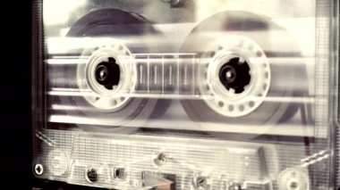 Ses kaset kaset kaydedici ses kaydı kullanın. Vintage müzik kaset bir boş