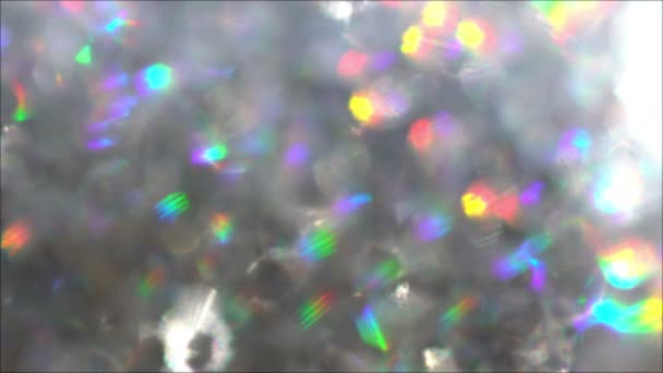 Bokeh brilhando fundo partículas, textura abstrata laço de prata — Vídeo de Stock