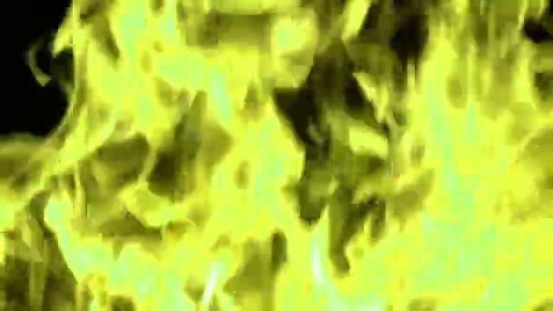 Couleur flamme fond abstrait, ralenti, feu bleu abstrait — Video