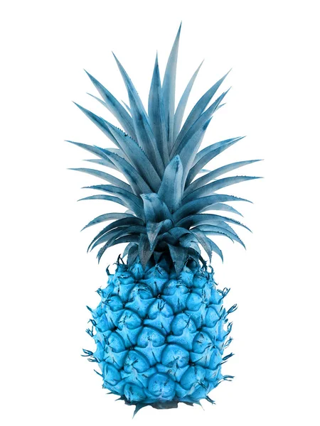 Blaue Ananas Auf Weißem Hintergrund — Stockfoto