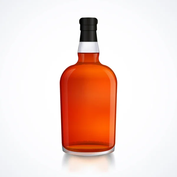Glass bottle of alcohol drink, whiskey, bourbon, liquor, brandy