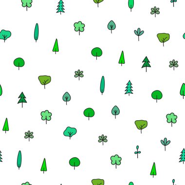 Orman Bahçe ağaç doğa basit seamless modeli