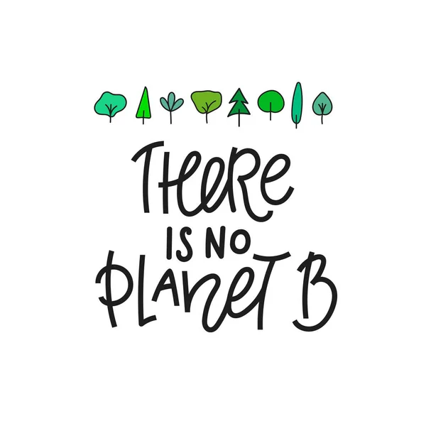No Planet B Save Earth shirt print quote lettering — Stock Vector