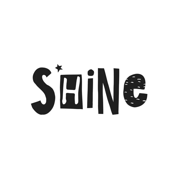 Košile Shine nabídky písma — Stockový vektor