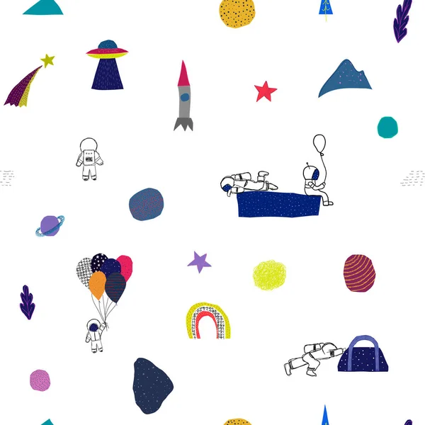 Universe rainbow astronaut Planet Star pattern