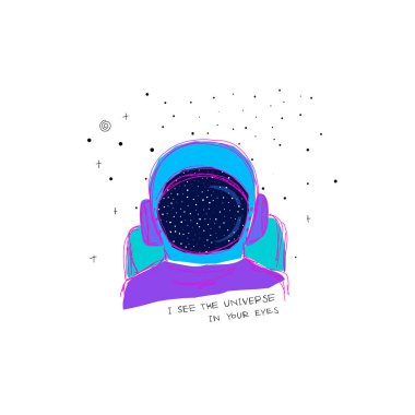 Gözleri Space gezegen Star kartınızı evrende