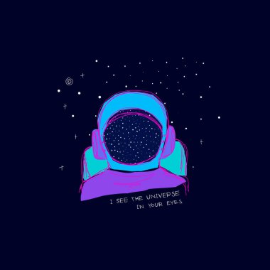 Gözleri Space gezegen Star kartınızı evrende