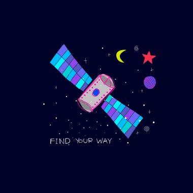 Bulmak senin yol evren uzay uydu yıldız kartı